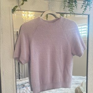 Soft Lavender Short Sleeve Sweater